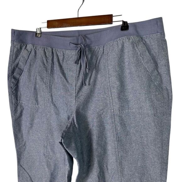 Talbots Size 18W Chambray Convertible Tab Cuff Crop Pant - Picture 5 of 7
